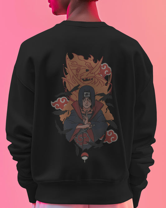 ITACHI UCHIHA-SUSANO Embroidered Oversized Sweatshirt