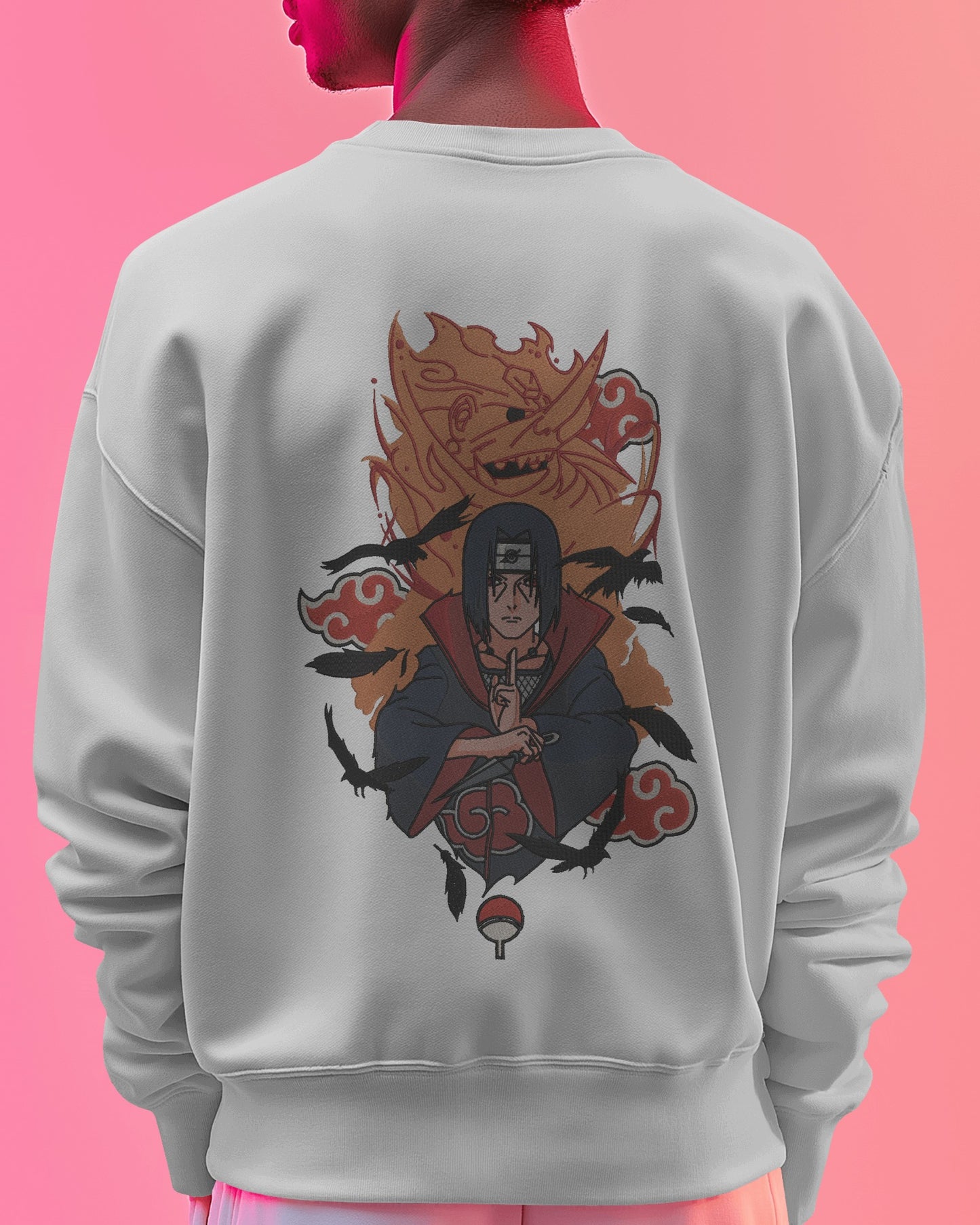 ITACHI UCHIHA-SUSANO Embroidered Oversized Sweatshirt