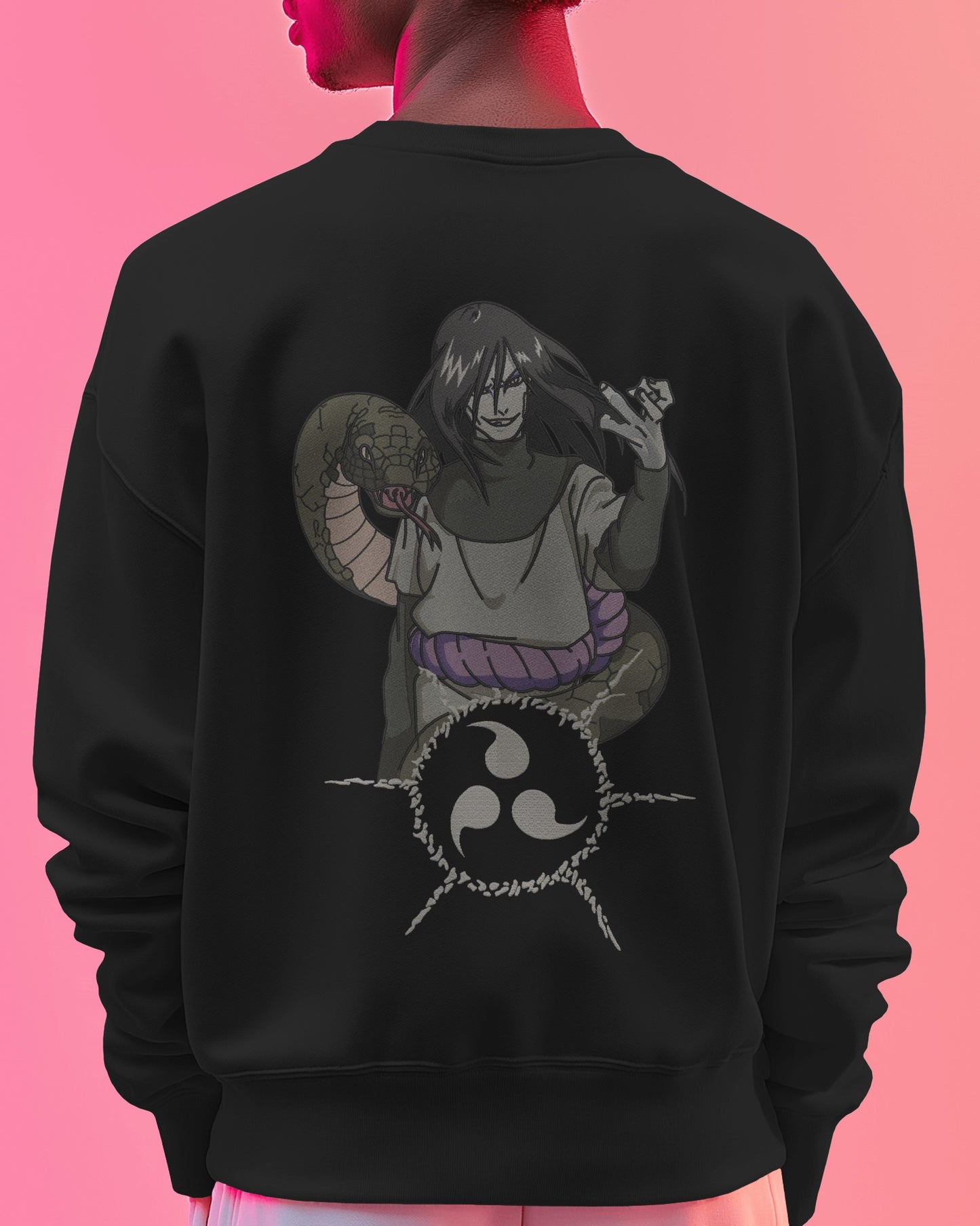 OROCHIMARU Embroidered Oversized Sweatshirt
