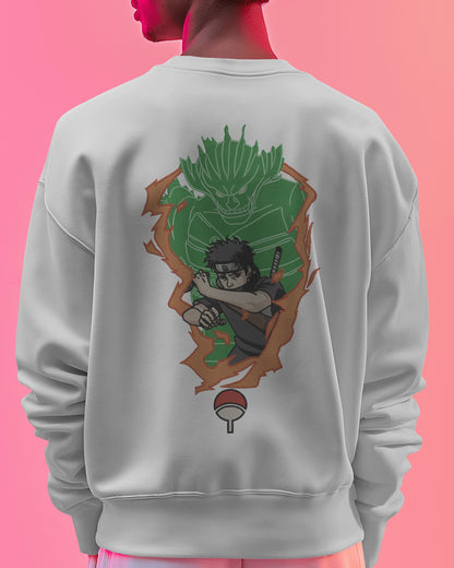 SHISUI UCHIHA Embroidered Oversized Sweatshirt