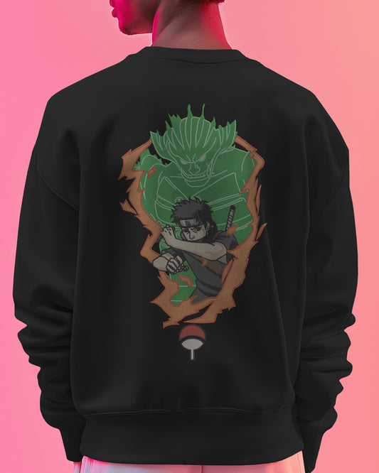 SHISUI UCHIHA Embroidered Oversized Sweatshirt