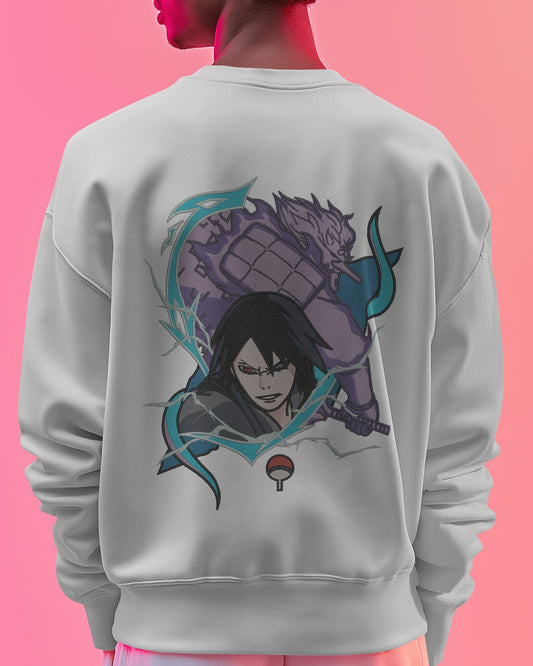 SASUKE UCHIHA-SUSANO Embroidered Oversized Sweatshirt