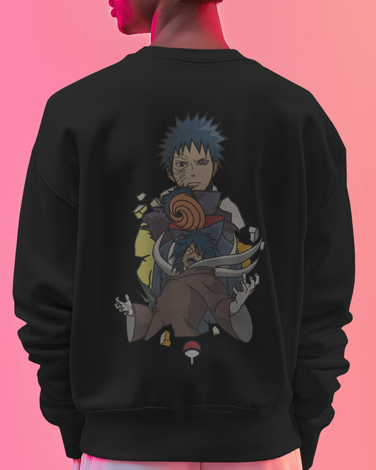 OBITO UCHIHA Embroidered Oversized Sweatshirt