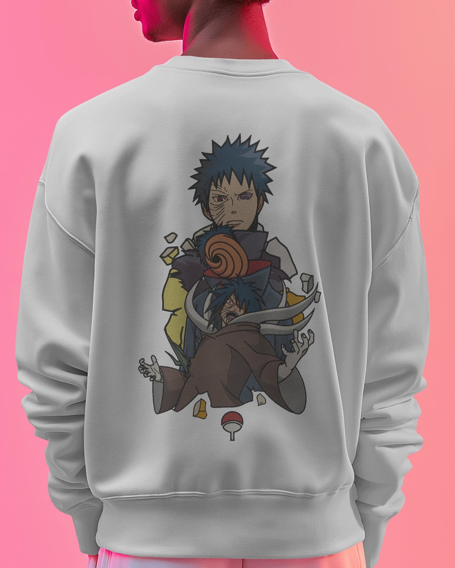 OBITO UCHIHA Embroidered Oversized Sweatshirt