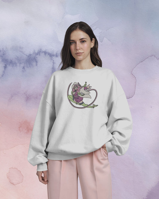 MITSURI KANROJI - LOVE HASHIRA Embroidered Oversized Sweatshirt