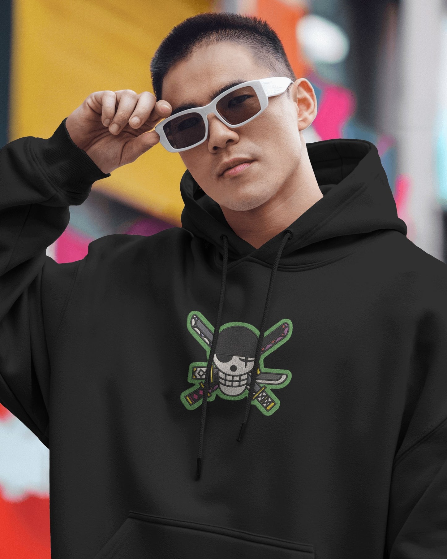 RORONOA ZORO Embroidered Oversized Hoodie