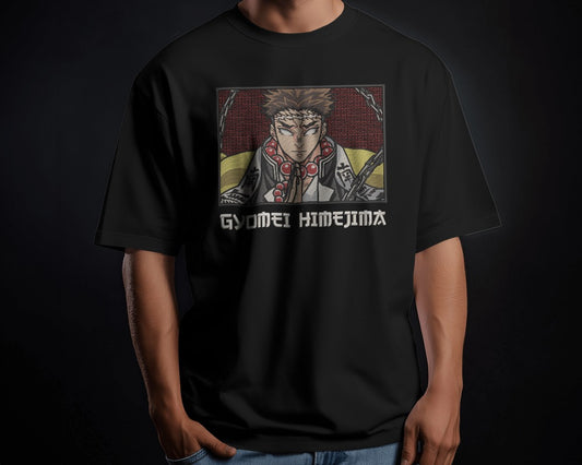 GYOMEI HIMEJIMA-STONE HASHIRA Embroidered Oversized TShirt