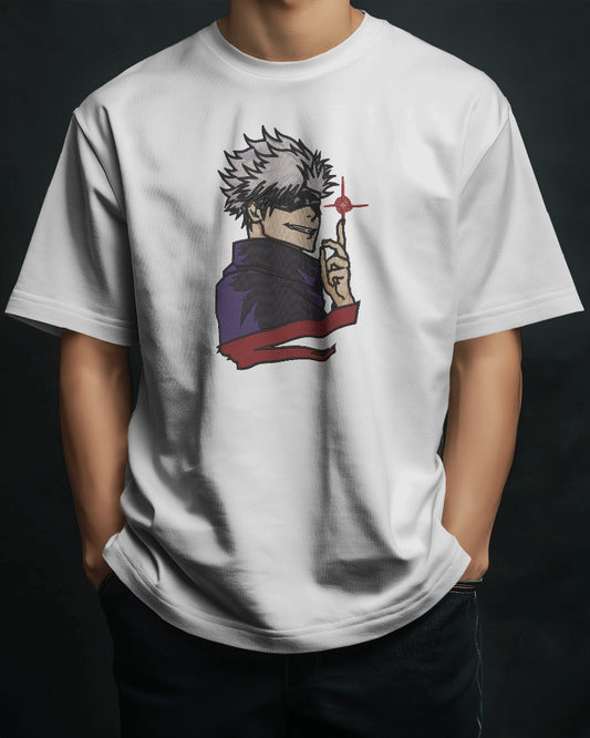 GOJO SATORU Embroidered Oversized TShirt
