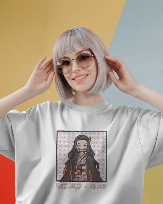 NEZUKO Embroidered Oversized TShirt