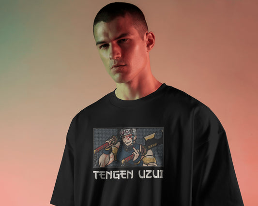 TENGEN UZUI - SOUND HASHIRA Embroidered Oversized TShirt