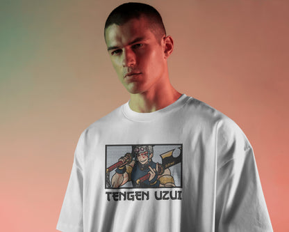 TENGEN UZUI - SOUND HASHIRA Embroidered Oversized TShirt