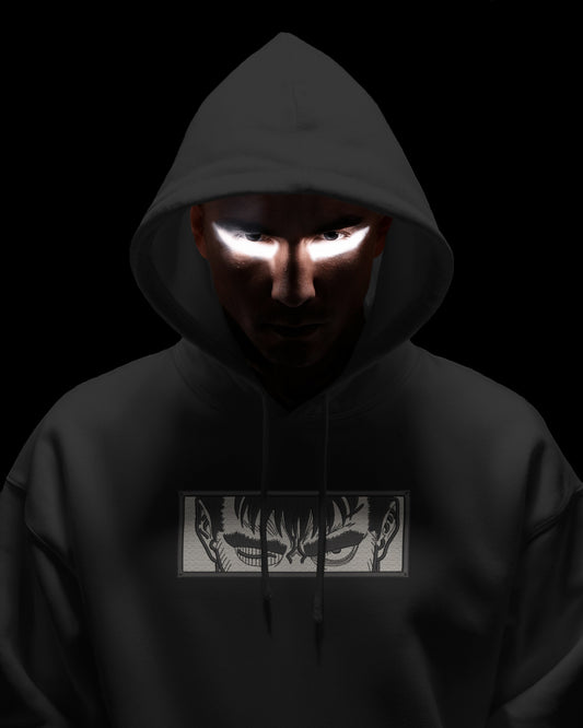 GUTS Black & White Embroidered Hoodie