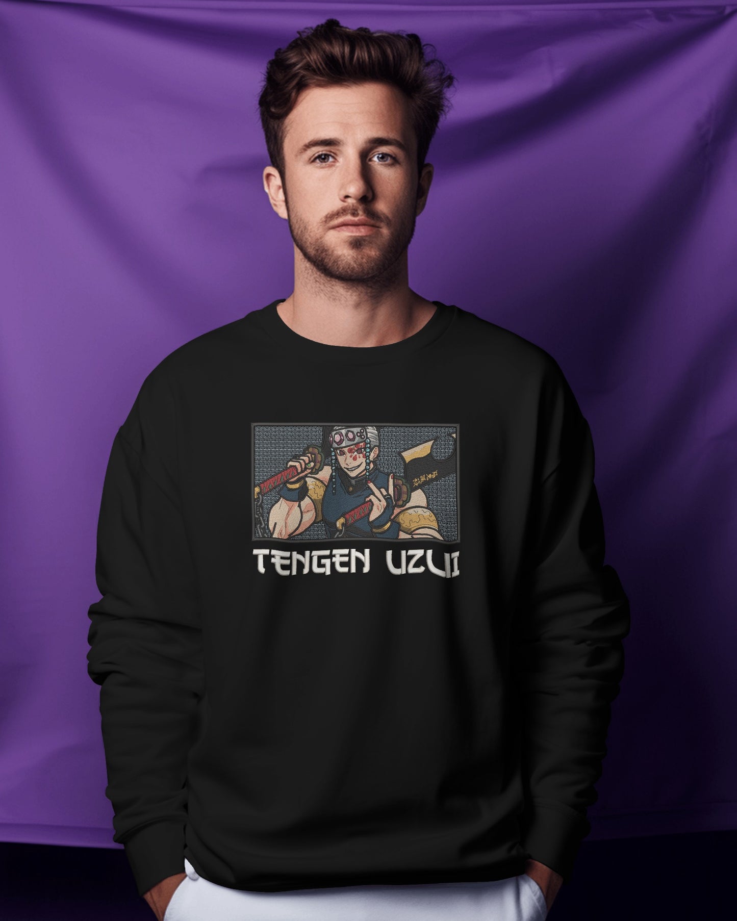 TENGEN UZUI - SOUND HASHIRA Embroidered Oversized Sweatshirt