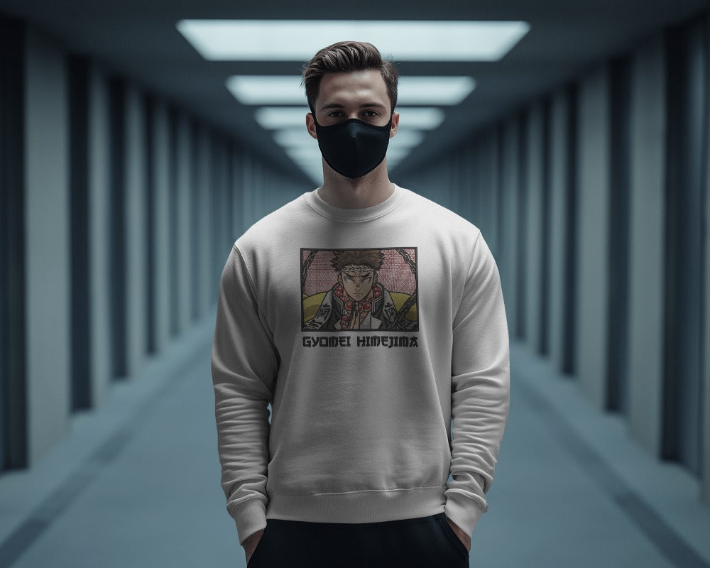 GYOMEI HIMEJIMA-STONE HASHIRA Embroidered Oversized Sweatshirt