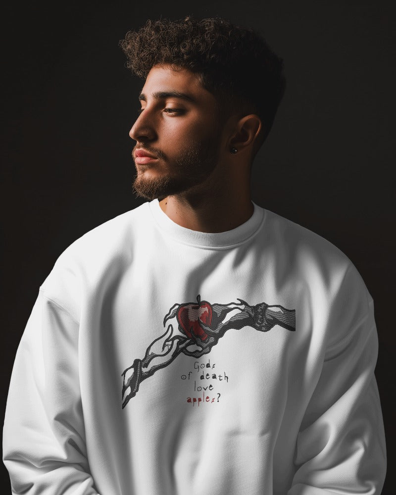 DEATHNOTE 1 Embroidered Oversized Sweatshirt