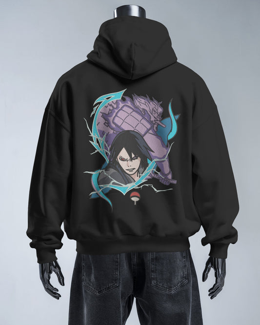 SASUKE UCHIHA-SUSANO Embroidered Oversized Hoodie