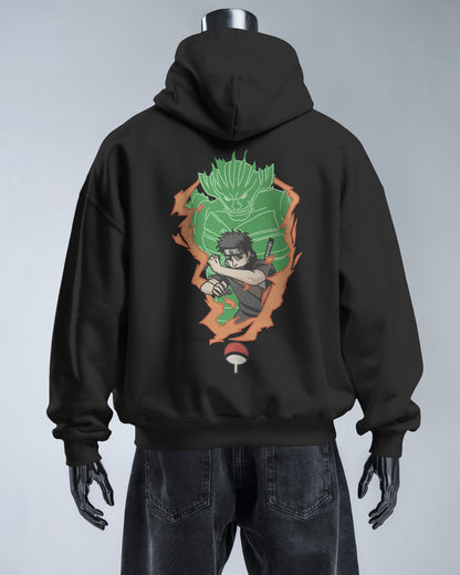 SHISUI UCHIHA Embroidered Oversized Hoodie