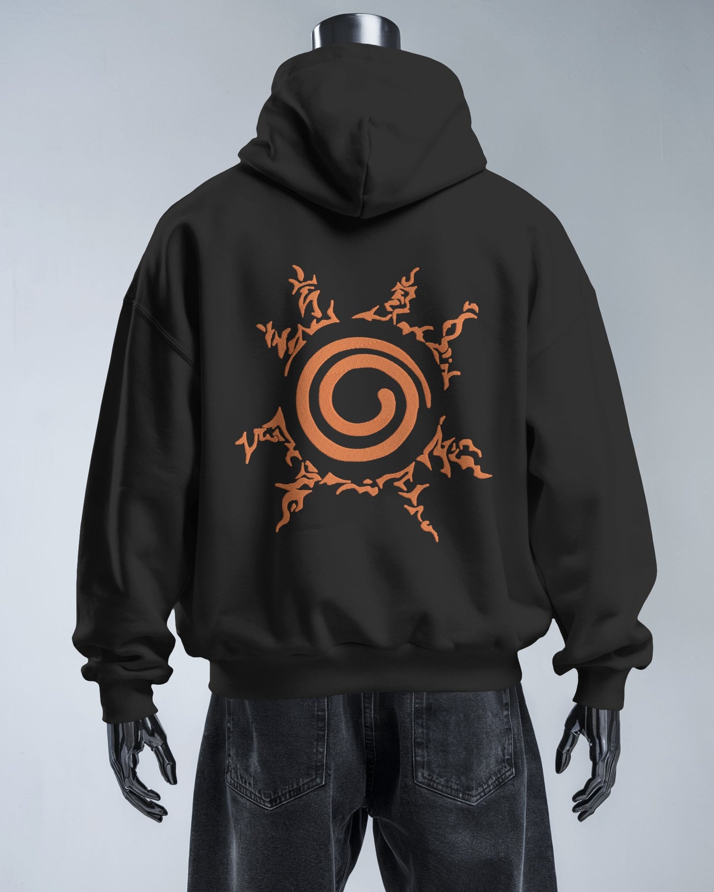 NARUTO-KURAMA SEAL Embroidered Oversized Hoodie