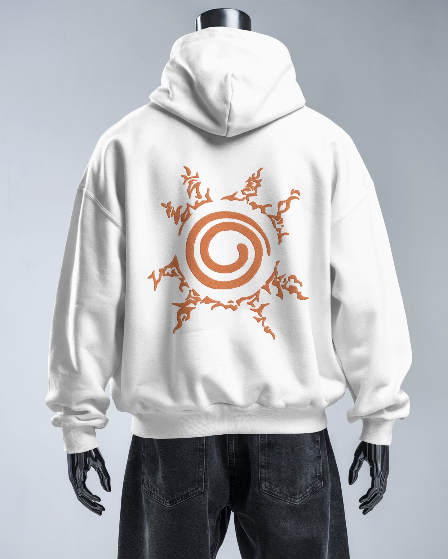 NARUTO-KURAMA SEAL Embroidered Oversized Hoodie