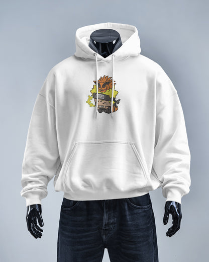 NARUTO-KURAMA SEAL Embroidered Oversized Hoodie