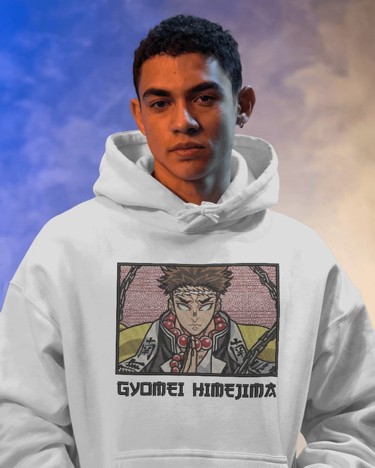 GYOMEI HIMEJIMA-STONE HASHIRA Embroidered Oversized Hoodie