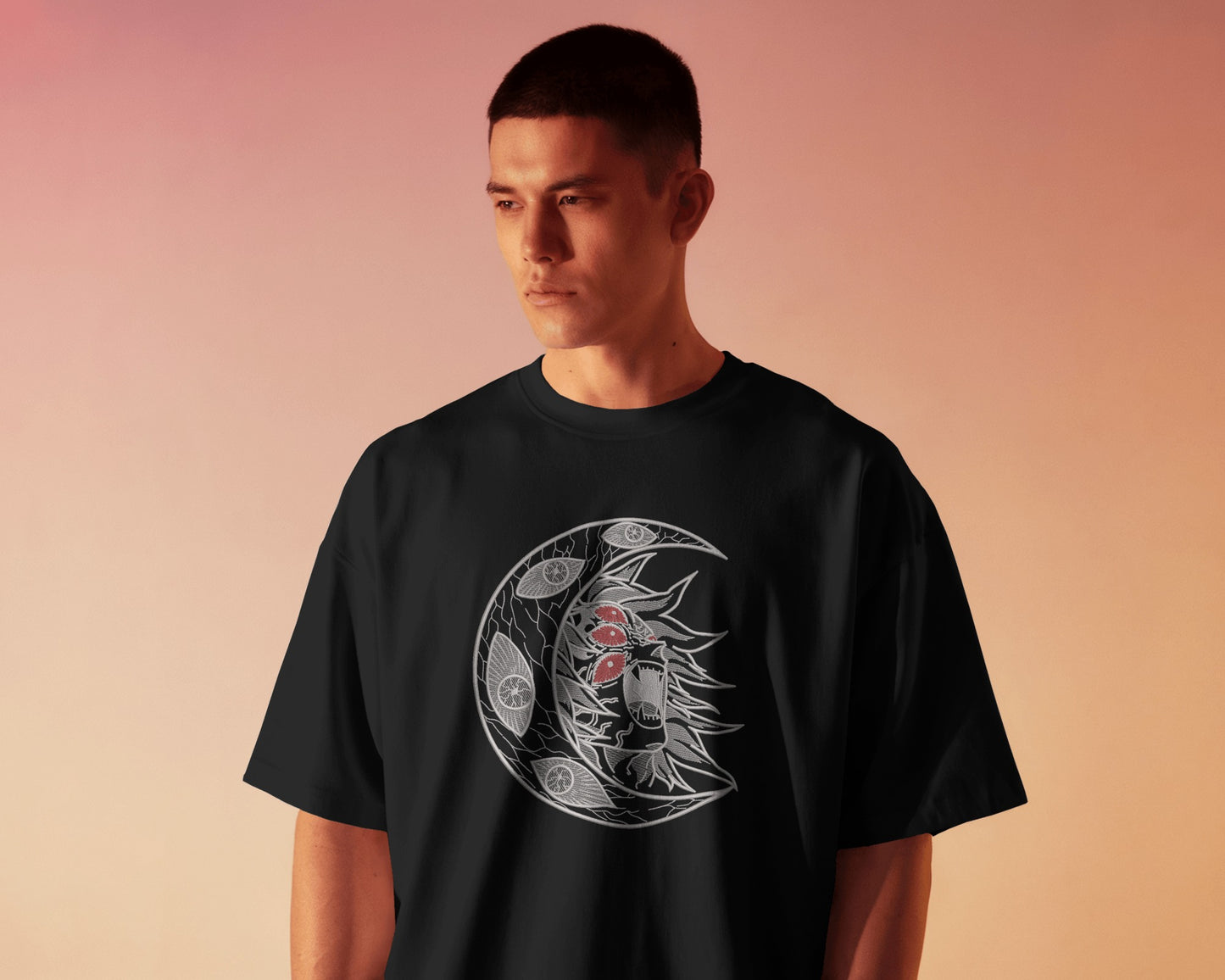 KOKUSHIBO - UPPERMOON 1 Embroidered Oversized TShirt