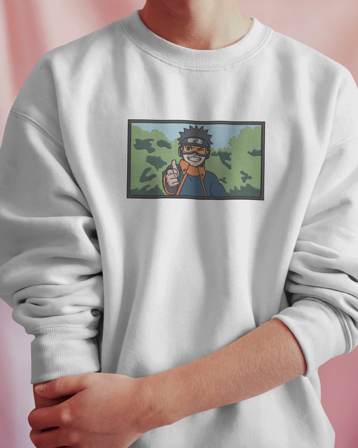 OBITO UCHIHA Embroidered Oversized Sweatshirt