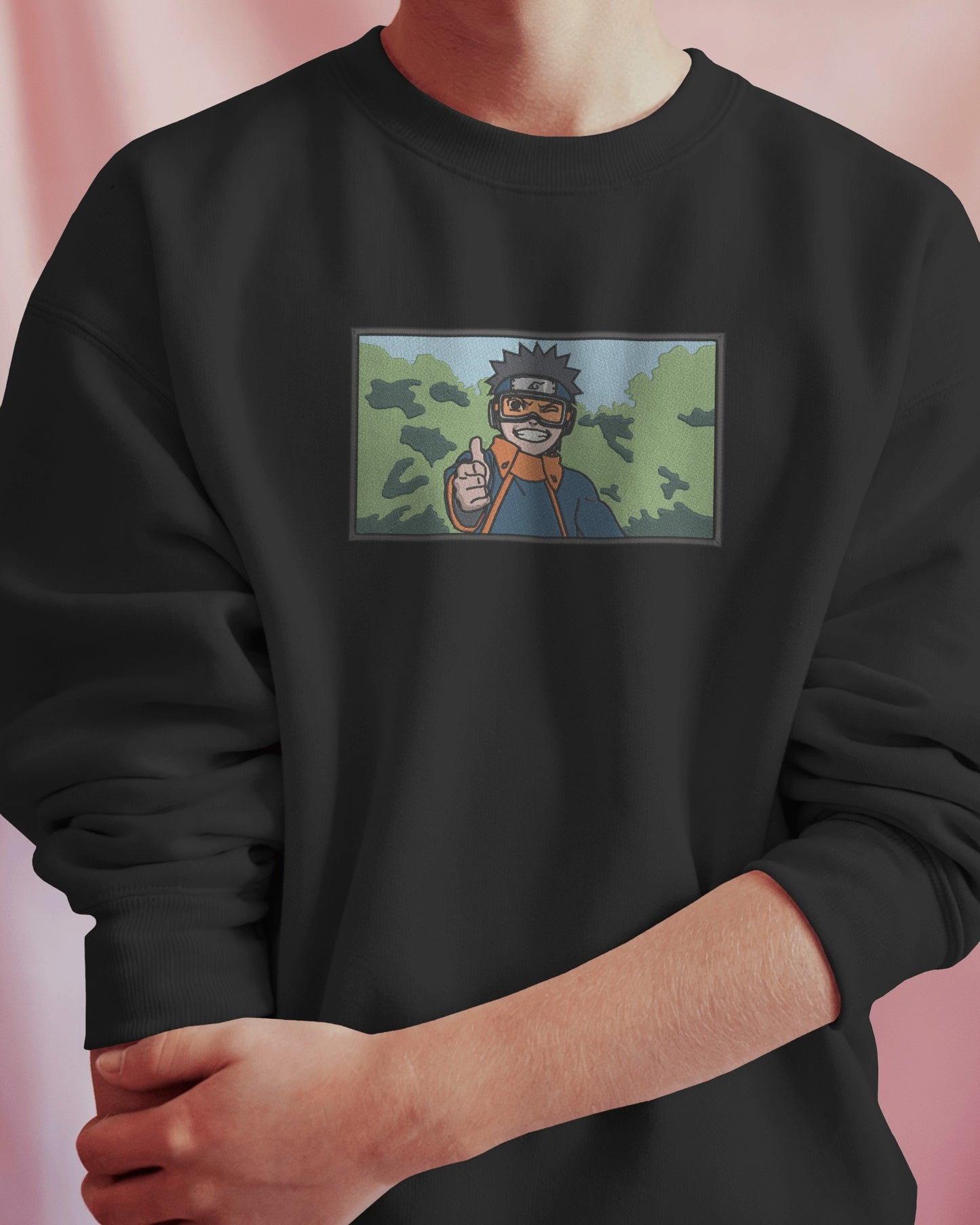 OBITO UCHIHA Embroidered Oversized Sweatshirt