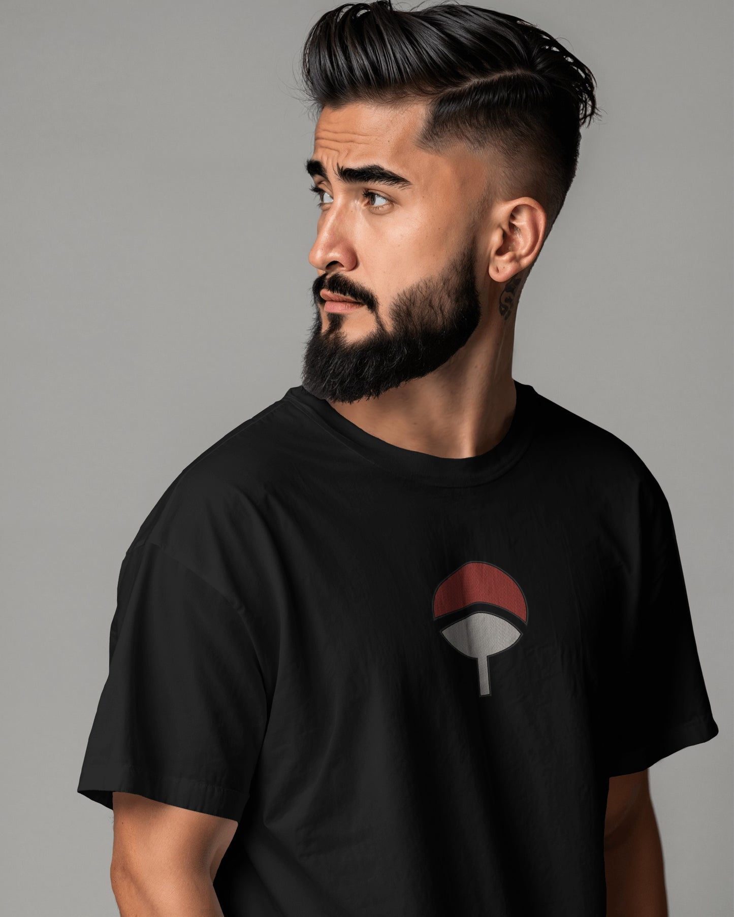SHISUI UCHIHA Embroidered Oversized TShirt