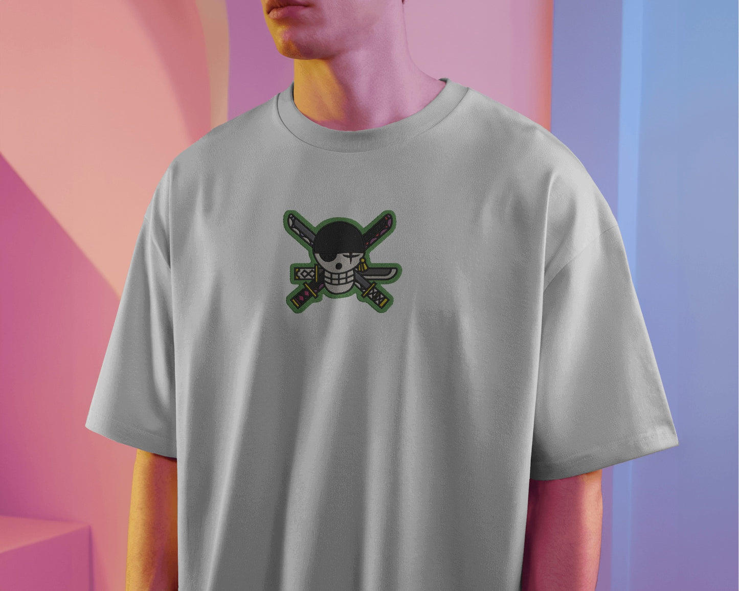RORONOA ZORO Embroidered Oversized TShirt