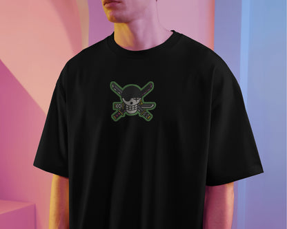 RORONOA ZORO Embroidered Oversized TShirt