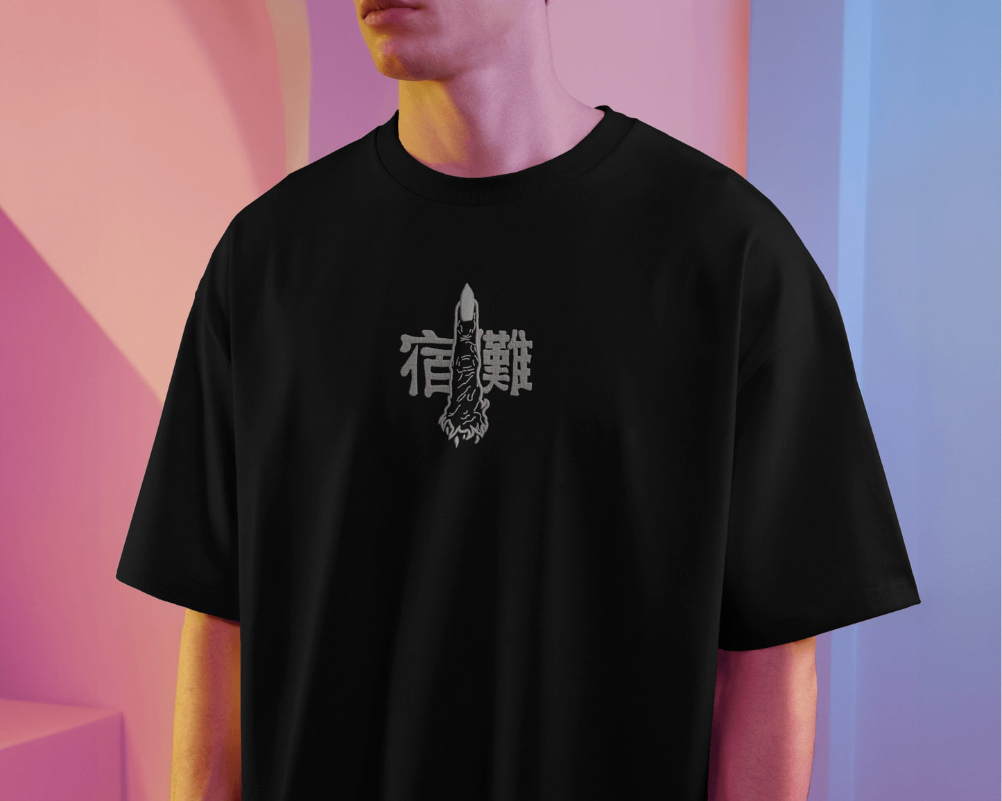 SUKUNA Embroidered Oversized TShirt